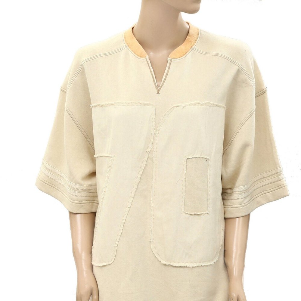 Urban Outfitters Solid Ribbed Pullover Top Oversized Cotton Slouchy M New - Picture 2 of 4